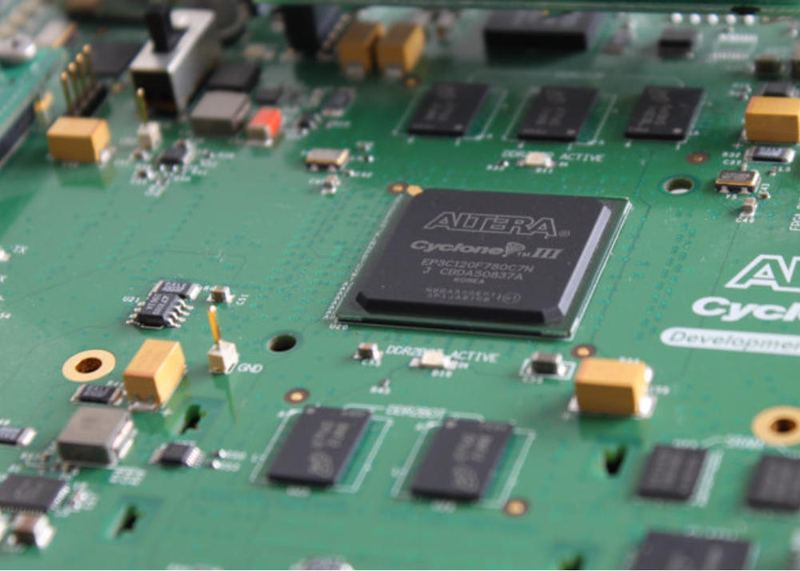 Circuit board with microcontroller
